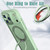 iPhone 17 Pro kalebol MagSafe Metal Ring Holder Phone Case - Avocado Green