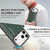 iPhone 17 Pro Kalebol Strong Magnetic MagSafe Tri-Fold Wallet Leather Phone Case - Green