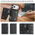 iPhone 17 Pro Kalebol Strong MagSafe Magnetic Two-Fold Card Bag Leather Phone Case - Black