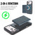 iPhone 17 Pro Kalebol Strong MagSafe Magnetic Two-Fold Card Bag Leather Phone Case - Blue