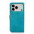 iPhone 17 Pro KHAZNEH Dual-color Cowhide Texture Flip Leather Phone Case - Blue