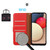 iPhone 17 Pro KHAZNEH Litchi Texture Leather RFID Phone Case - Red