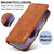 iPhone 17 Pro LC.IMEEKE Hon Ancient Series Flip Leather Phone Case - Brown