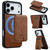 iPhone 17 Pro LC.IMEEKE L3 Series Detachable RFID Card Bag Magsafe Phone Case - Brown iPhone 17 Pro LC.IMEEKE L3 Series Detachable RFID Card Bag Magsafe Phone Case - Brown