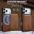 iPhone 17 Pro LC.IMEEKE L3 Series Detachable RFID Card Bag Magsafe Phone Case - Brown iPhone 17 Pro LC.IMEEKE L3 Series Detachable RFID Card Bag Magsafe Phone Case - Brown