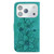 iPhone 17 Pro Lily Embossed Leather Phone Case - Green