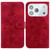 iPhone 17 Pro Lily Embossed Leather Phone Case - Red