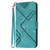 iPhone 17 Pro Line Pattern Skin Feel Leather Phone Case - Light Blue