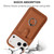 iPhone 17 Pro Litchi Texture Drawing Card Bag Ring Holder Phone Case - Brown iPhone 17 Pro Litchi Texture Drawing Card Bag Ring Holder Phone Case - Brown