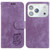 iPhone 17 Pro Little Tiger Embossed Leather Phone Case - Purple