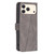 iPhone 17 Pro Magnetic Buckle Rhombus Texture Leather Phone Case - Grey
