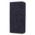 iPhone 17 Pro Mandala Embossed Dual-Fold Calf Leather Phone Case - Black