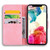 iPhone 17 Pro Mandala Embossed Dual-Fold Calf Leather Phone Case - Pink