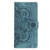 iPhone 17 Pro Mandala Embossed Retro Frosted Leather Phone Case - Blue