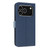 iPhone 17 Pro Metal Bow Leather Phone Case with Hand Strap - Dark Blue