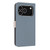 iPhone 17 Pro Metal Bow Leather Phone Case with Hand Strap - Light Blue