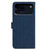 iPhone 17 Pro Moonlit Butterfly Dance Pattern Embossed Leather Phone Case - Navy Blue
