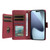 iPhone 17 Pro Multi Card Wallet Leather Phone Case with Strap - Red iPhone 17 Pro Multi Card Wallet Leather Phone Case with Strap - Red