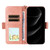 iPhone 17 Pro Multi-card Slots Crossbody Cowhide Leather Phone Case - Pink