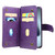 iPhone 17 Pro Multi-Function Wallet 10 Card Slots Leather Phone Case - Violet iPhone 17 Pro Multi-Function Wallet 10 Card Slots Leather Phone Case - Violet