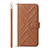 iPhone 17 Pro Multifunctional 6-Card Slots Leather Phone Case with Wrist Strap - Brown