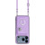 iPhone 17 Pro Organ Card Bag Ring Holder Phone Case with Long Lanyard - Purple iPhone 17 Pro Organ Card Bag Ring Holder Phone Case with Long Lanyard - Purple