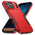 iPhone 17 Pro Pioneer Armor Heavy Duty PC + TPU Phone Case - Red+Black
