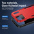 iPhone 17 Pro Pioneer Armor Heavy Duty PC + TPU Phone Case - Red+Black
