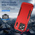 iPhone 17 Pro Pioneer Armor Heavy Duty PC + TPU Phone Case - Red+Black