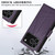 iPhone 17 Pro PU Genuine Leather Texture Embossed Line Phone Case - Purple iPhone 17 Pro PU Genuine Leather Texture Embossed Line Phone Case - Purple