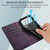 iPhone 17 Pro PU Genuine Leather Texture Embossed Line Phone Case - Purple iPhone 17 Pro PU Genuine Leather Texture Embossed Line Phone Case - Purple