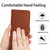iPhone 17 Pro Rhombic Grid Texture Leather Phone Case - Brown