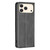 iPhone 17 Pro Rhombus Texture Magnetic Leather Phone Case - Black