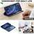 iPhone 17 Pro Rhombus Texture Magnetic Leather Phone Case - Blue