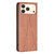 iPhone 17 Pro Rhombus Texture Magnetic Leather Phone Case - Brown