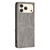 iPhone 17 Pro Rhombus Texture Magnetic Leather Phone Case - Grey