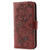 iPhone 17 Pro Rose Butterfly Embossed Leather Phone Case - Brown