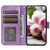 iPhone 17 Pro Rose Butterfly Embossed Leather Phone Case - Purple iPhone 17 Pro Rose Butterfly Embossed Leather Phone Case - Purple