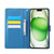 iPhone 17 Pro Rose Flower Embossed 3-Card Slots Leather Phone Case - Blue