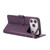 iPhone 17 Pro Rose Flower Embossed 3-Card Slots Leather Phone Case - Deep Purple