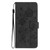 iPhone 17 Pro Rose Flower Embossing Pattern Leather Phone Case - Black