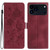 iPhone 17 Pro Rose Flower Embossing Pattern Leather Phone Case - Red