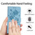 iPhone 17 Pro Rose Flower Embossing Pattern Leather Phone Case - Sky Blue
