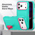 iPhone 17 Pro Rugged PC + Silicone Phone Case with Holder - Light Green+Rose Red iPhone 17 Pro Rugged PC + Silicone Phone Case with Holder - Light Green+Rose Red