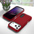 iPhone 17 Pro Rugged PC + Silicone Phone Case with Holder - Red+Black
