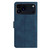 iPhone 17 Pro Seven Butterflies Embossed Leather Phone Case - Blue