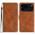 iPhone 17 Pro Seven Butterflies Embossed Leather Phone Case - Brown