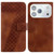 iPhone 17 Pro Seven-shaped Embossed Leather Phone Case - Brown