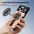 iPhone 17 Pro Shockproof Kickstand Metallic Shaft MagSafe Phone Case - Rose Gold