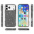 iPhone 17 Pro Shockproof Terminator Glitter Powder Phone Case - Black